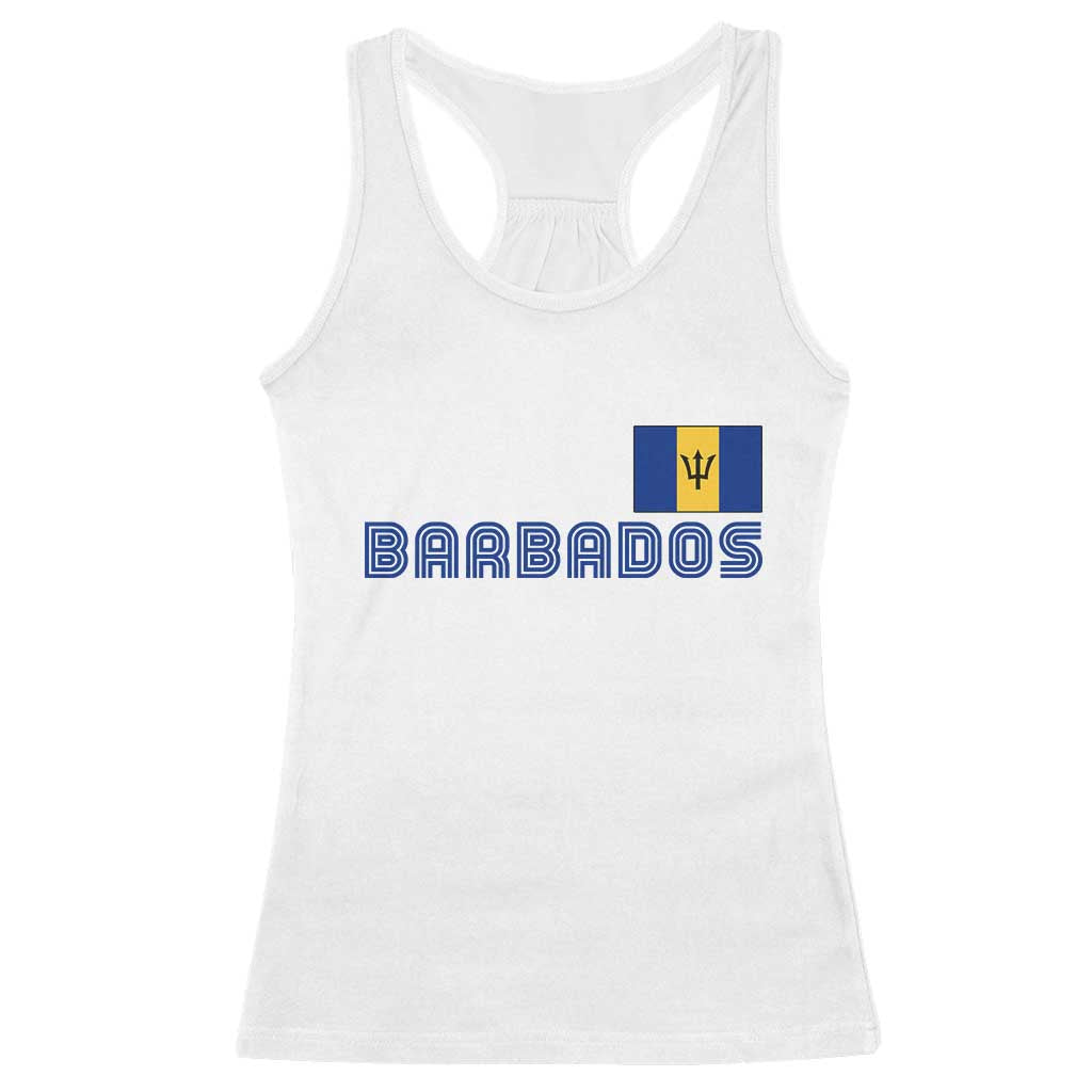 Retro Barbados Racerback Tank Top Vintage Barbadian Souvenir Caribbean Island Pride Heritage Gift TS10 White Print Your Wear