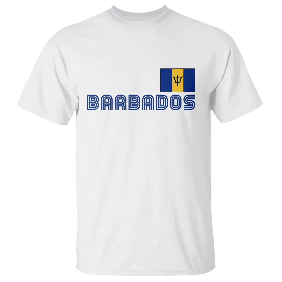 Retro Barbados T Shirt Vintage Barbadian Souvenir Caribbean Island Pride Heritage Gift TS10 White Print Your Wear