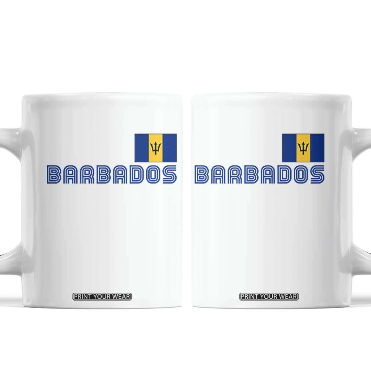 Retro Barbados Coffee Mug Vintage Barbadian Souvenir Caribbean Island Pride Heritage Gift TS10 White Print Your Wear