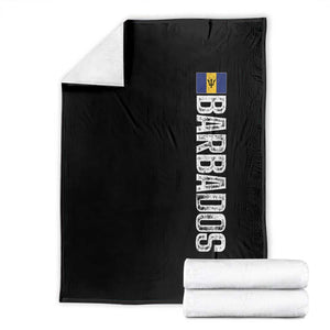 Barbados Flag Throw Blanket Distressed Vertical Typography Caribbean Island Pride Heritage Gift TS10 Black Print Your Wear