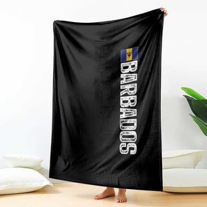 Barbados Flag Throw Blanket Distressed Vertical Typography Caribbean Island Pride Heritage Gift TS10 Print Your Wear