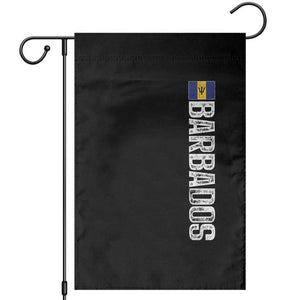 Barbados Flag Garden Flag Distressed Vertical Typography Caribbean Island Pride Heritage Gift TS10 Black Print Your Wear
