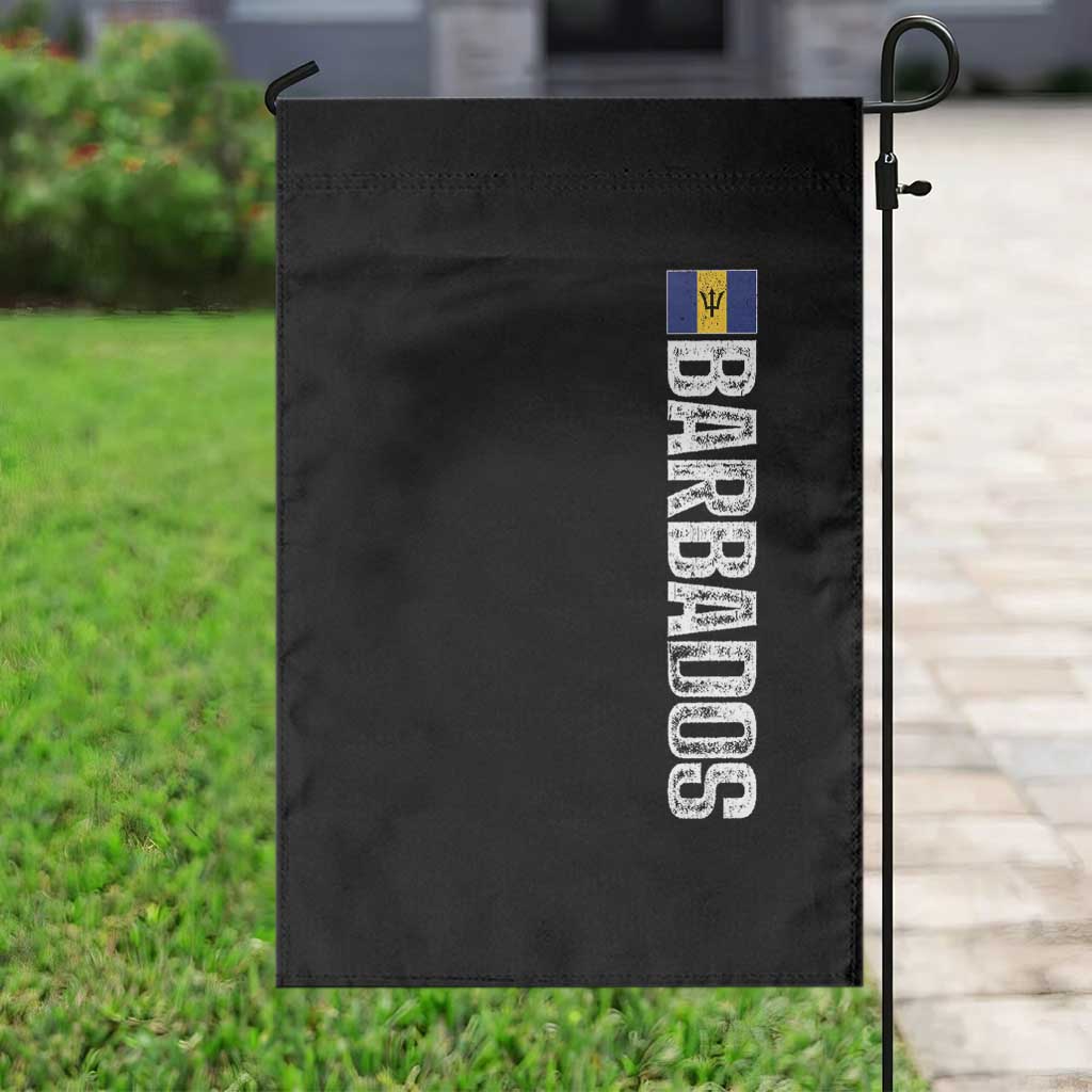 Barbados Flag Garden Flag Distressed Vertical Typography Caribbean Island Pride Heritage Gift TS10 Print Your Wear