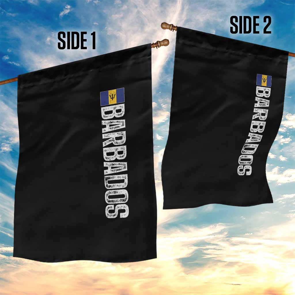 Barbados Flag Garden Flag Distressed Vertical Typography Caribbean Island Pride Heritage Gift TS10 Print Your Wear