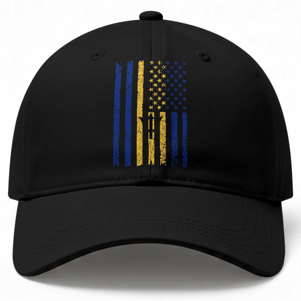 Barbados American Flag Baseball Cap Distressed Barbadian Pride Patriotic Heritage Gift TS10 Print Your Wear