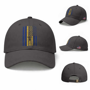 Barbados American Flag Baseball Cap Distressed Barbadian Pride Patriotic Heritage Gift TS10 Baseball Cap Universal Fit Dark Gray Print Your Wear