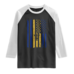 Barbados American Flag Raglan Shirt Distressed Barbadian Pride Patriotic Heritage Gift TS10 Black White Print Your Wear