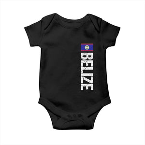 Belize Flag Baby Onesie Distressed Central American Pride Heritage Gift TS10 Black Print Your Wear