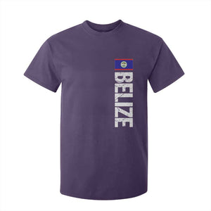 Belize Flag T Shirt For Kid Distressed Central American Pride Heritage Gift TS10 Purple Print Your Wear