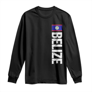 Belize Flag Long Sleeve Shirt Distressed Central American Pride Heritage Gift TS10 Black Print Your Wear