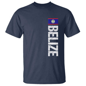 Belize Flag T Shirt Distressed Central American Pride Heritage Gift TS10 Navy Print Your Wear