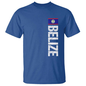 Belize Flag T Shirt Distressed Central American Pride Heritage Gift TS10 Royal Blue Print Your Wear