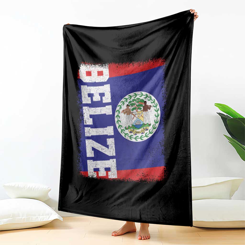 Vintage Belize Throw Blanket Distressed Flag Central American Pride Heritage Gift TS10 Print Your Wear