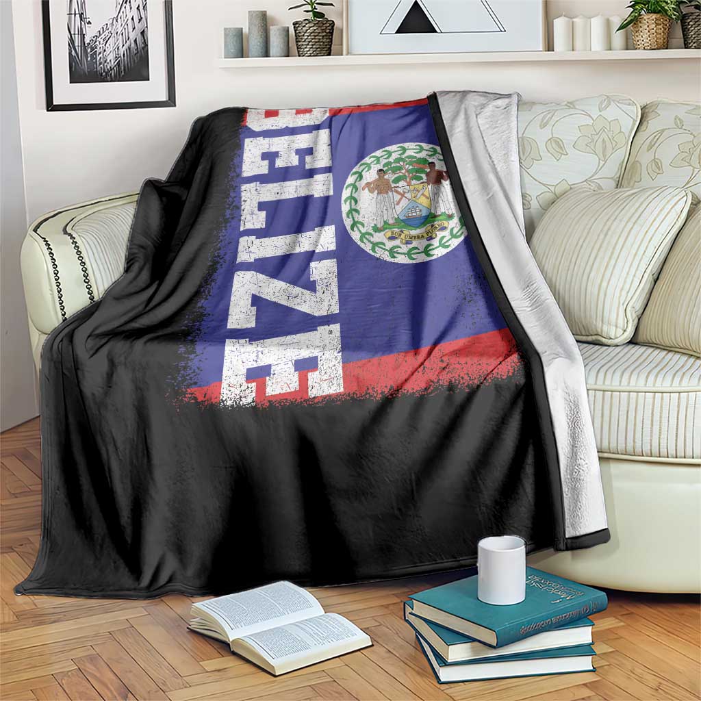 Vintage Belize Throw Blanket Distressed Flag Central American Pride Heritage Gift TS10 Print Your Wear