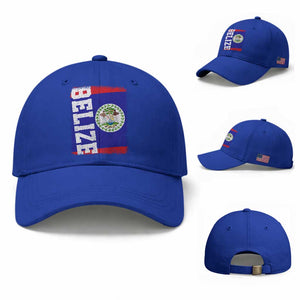 Vintage Belize Baseball Cap Distressed Flag Central American Pride Heritage Gift TS10 Baseball Cap Universal Fit Royal Blue Print Your Wear