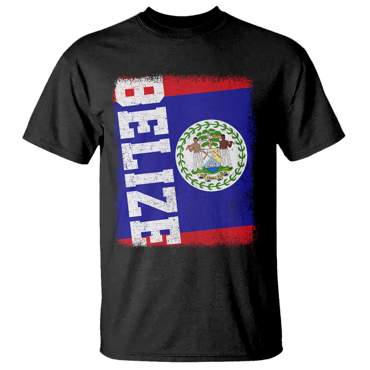Vintage Belize T Shirt Distressed Flag Central American Pride Heritage Gift TS10 Black Print Your Wear