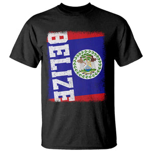 Vintage Belize T Shirt Distressed Flag Central American Pride Heritage Gift TS10 Black Print Your Wear