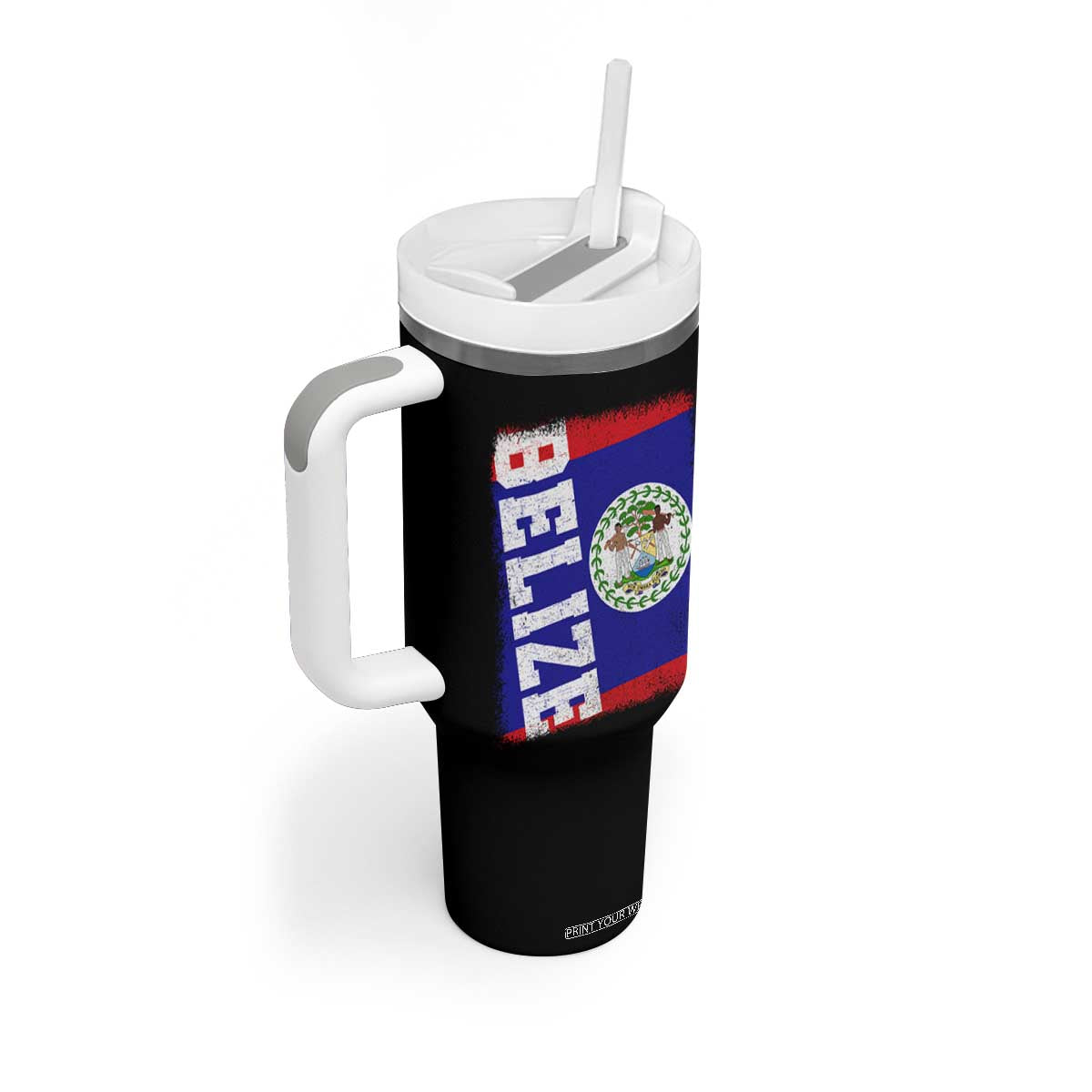 Vintage Belize Tumbler With Handle Distressed Flag Central American Pride Heritage Gift TS10 Print Your Wear
