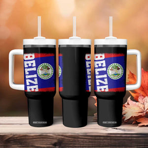 Vintage Belize Tumbler With Handle Distressed Flag Central American Pride Heritage Gift TS10 Print Your Wear