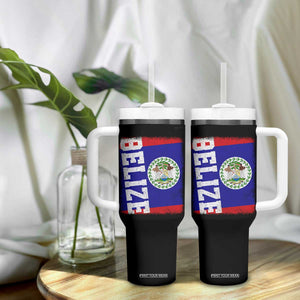 Vintage Belize Tumbler With Handle Distressed Flag Central American Pride Heritage Gift TS10 Print Your Wear