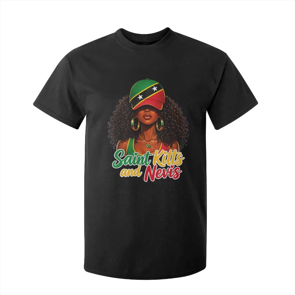 Saint Kitts and Nevis Princess T Shirt For Kid Melanin Afro Girl Heritage Gift for Black Girls TS10 Black Print Your Wear