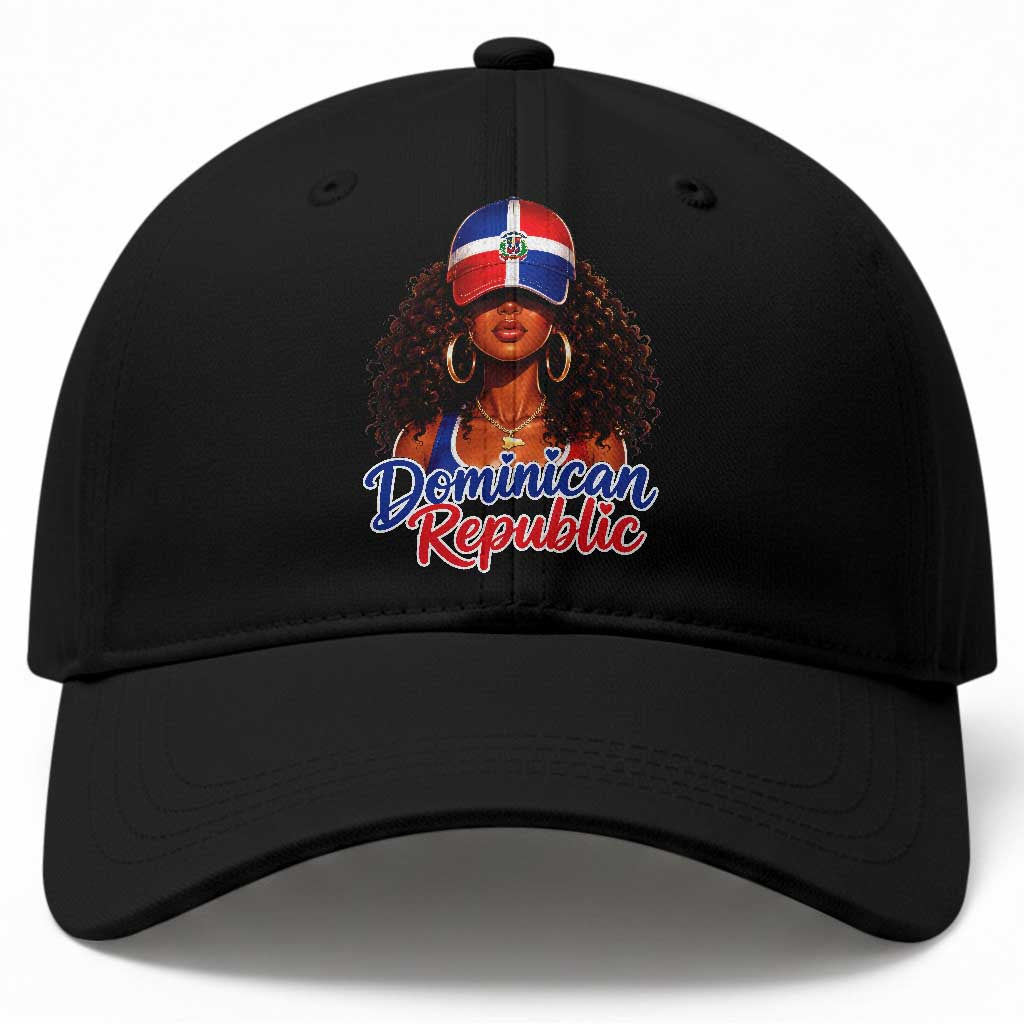 Dominican Republic Princess Baseball Cap Melanin Afro Girl Heritage Gift for Black Girls TS10 Print Your Wear