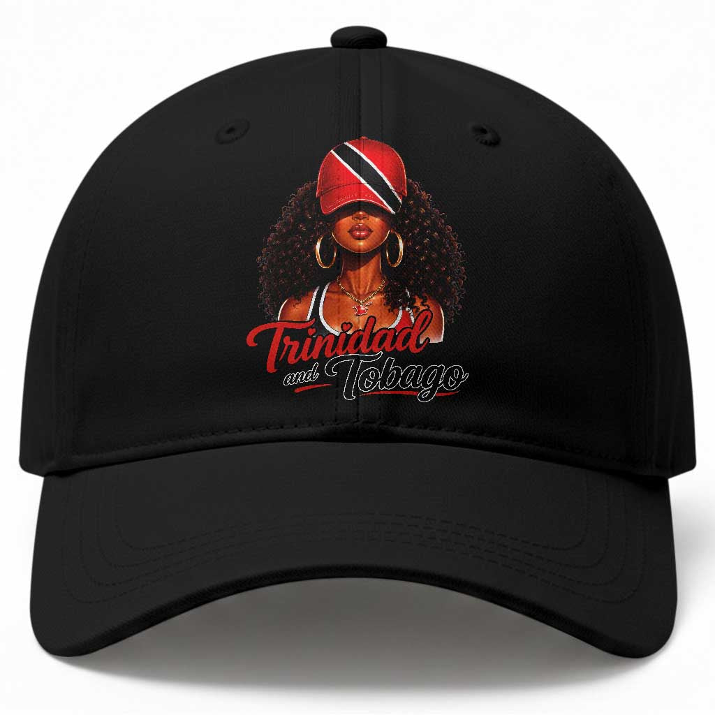 Trinidad and Tobago Afro Girl Baseball Cap Trini Black Queen Caribbean Pride Heritage Gift TS10 Print Your Wear