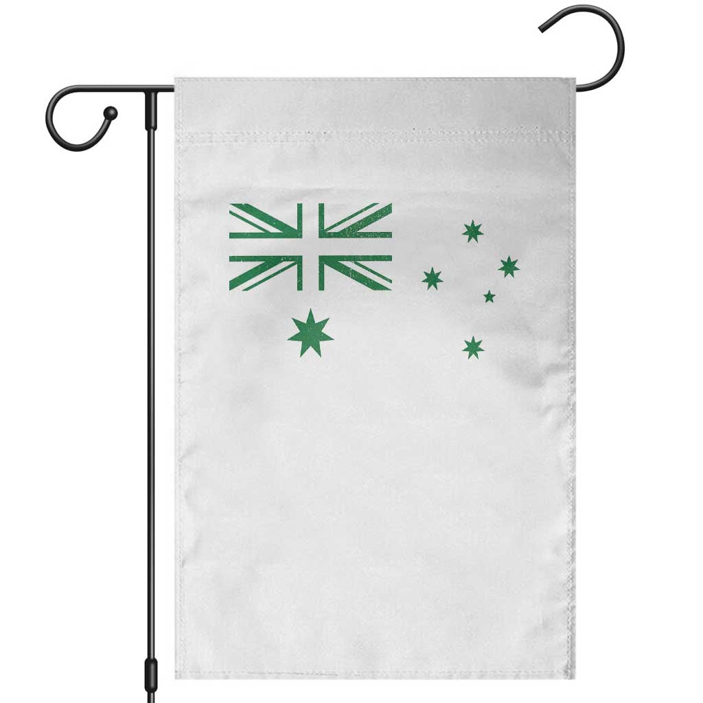 Green Australian Flag Garden Flag Australia Patriotic Country Pride Monochrome Minimalist Graphic TS10 White Print Your Wear