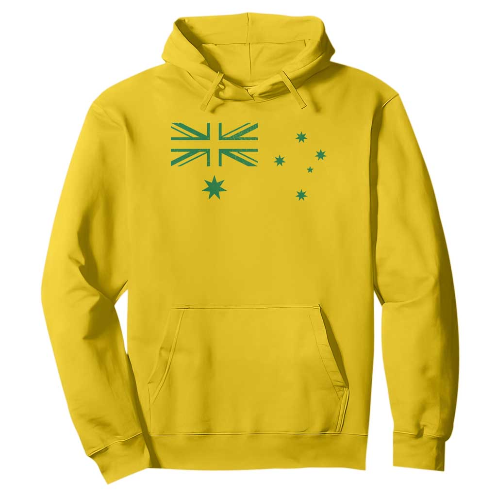 Green Australian Flag Hoodie Australia Patriotic Country Pride Monochrome Minimalist Graphic TS10 Daisy Print Your Wear