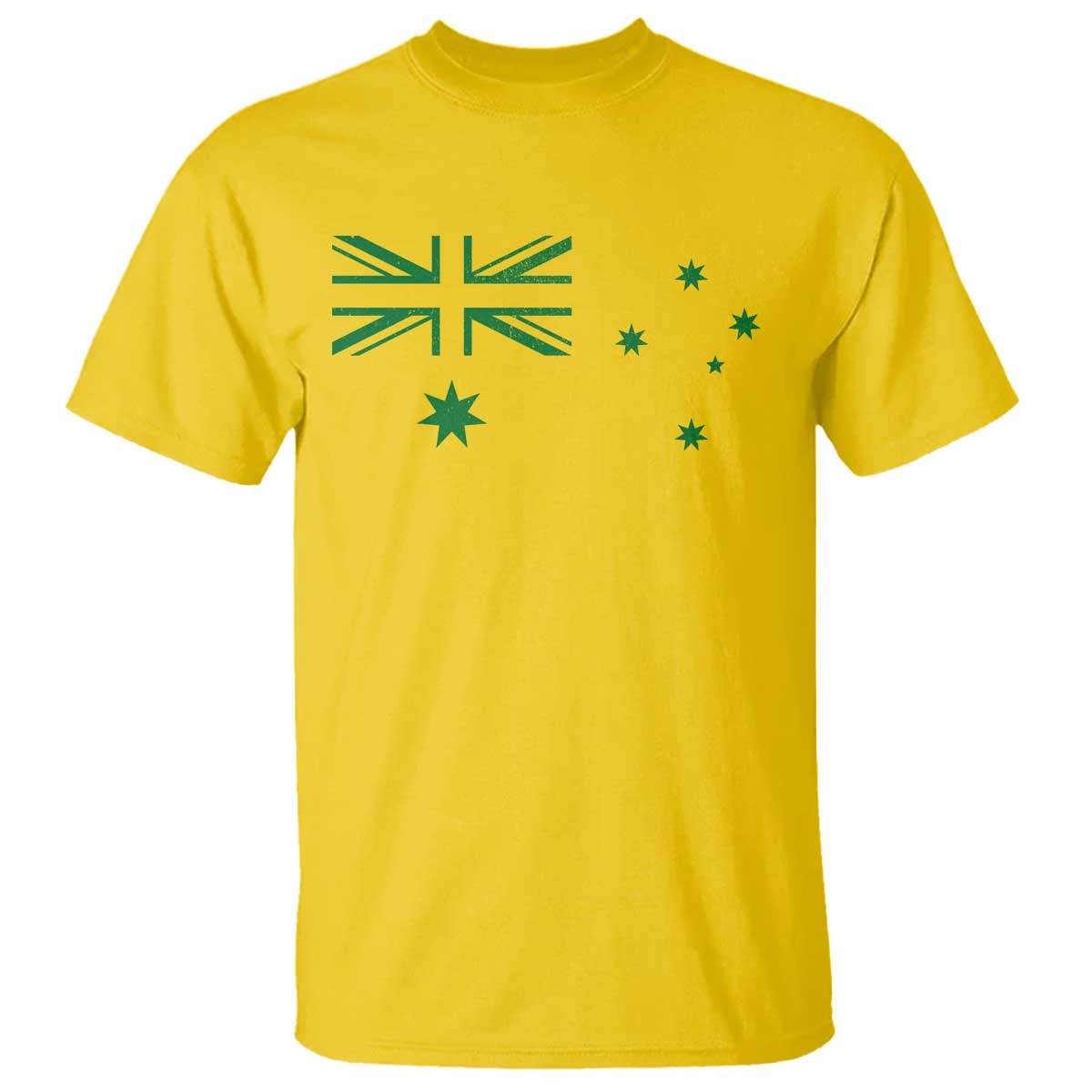 Green Australian Flag T Shirt Australia Patriotic Country Pride Monochrome Minimalist Graphic TS10 Daisy Print Your Wear