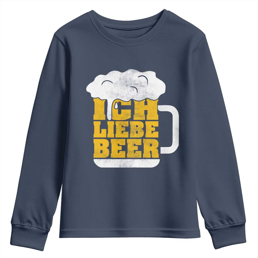 Oktoberfest Drinking Youth Sweatshirt Ich Liebe Bier Octoberfest German TS10 Navy Print Your Wear