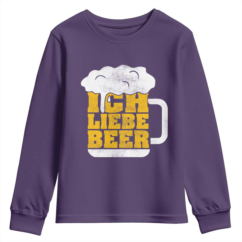 Oktoberfest Drinking Youth Sweatshirt Ich Liebe Bier Octoberfest German TS10 Purple Print Your Wear