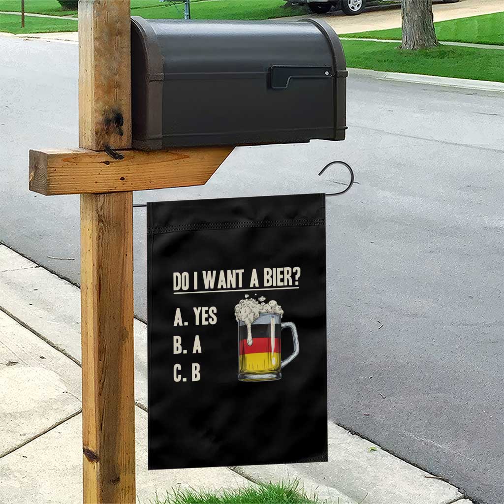 Funny Oktoberfest Garden Flag Do I Want A Bier Sarcastic Drinking German Flag TS10 Print Your Wear
