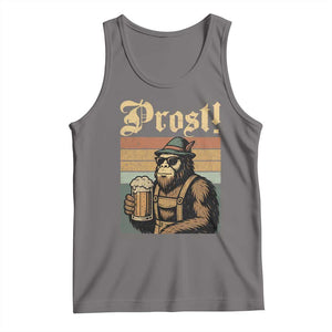 Oktoberfest Bigfoot Tank Top Vintage German Sasquatch Drinking Prost Lederhose TS10 Deep Heather Print Your Wear