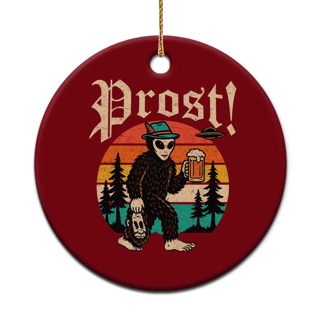 Oktoberfest Bigfoot Alien Beer Ceramic Ornament Retro German Sasquatch Beer TS10 1pc Red Print Your Wear