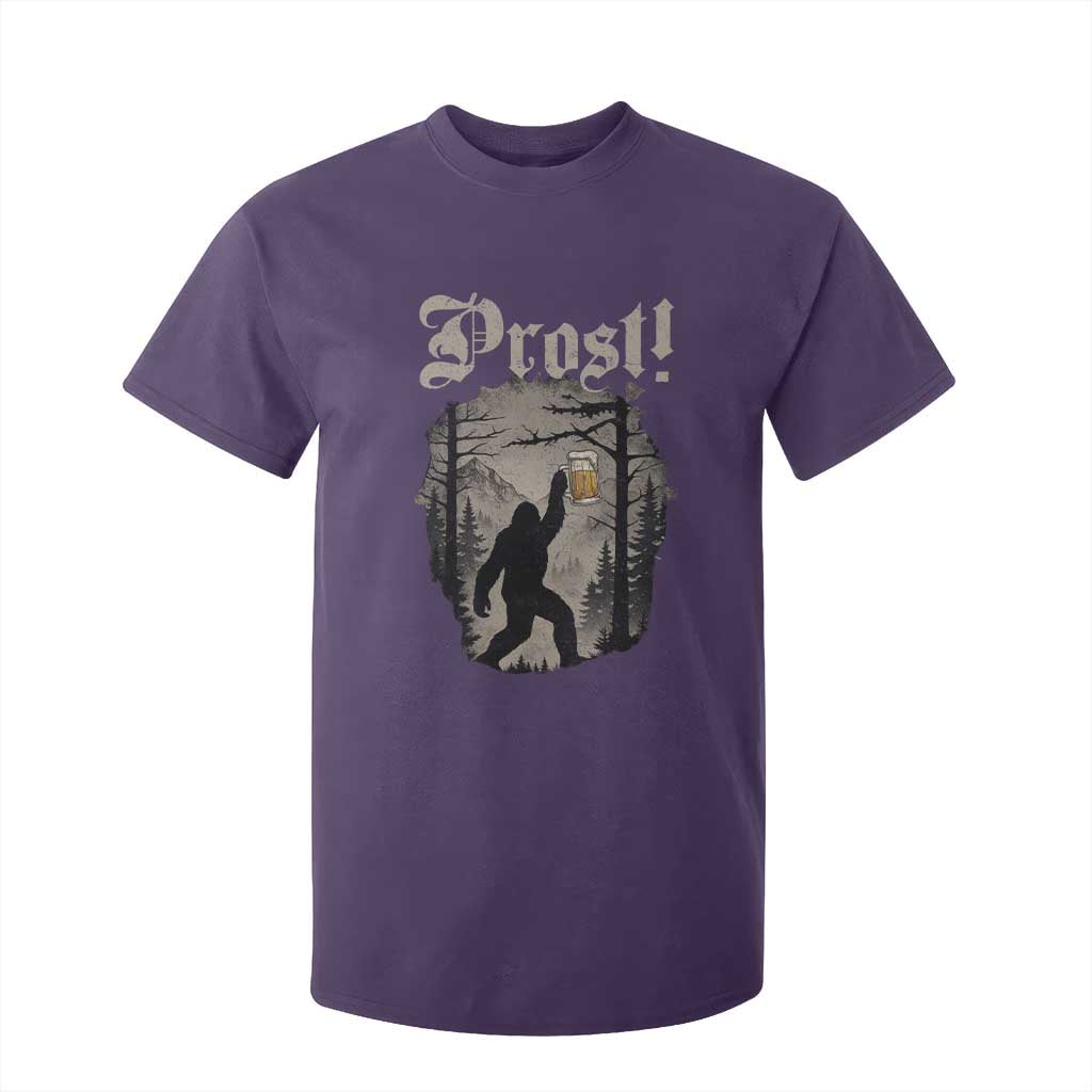 Oktoberfest Bigfoot T Shirt For Kid Vintage Forest Sasquatch Drinking Prost TS10 Purple Print Your Wear