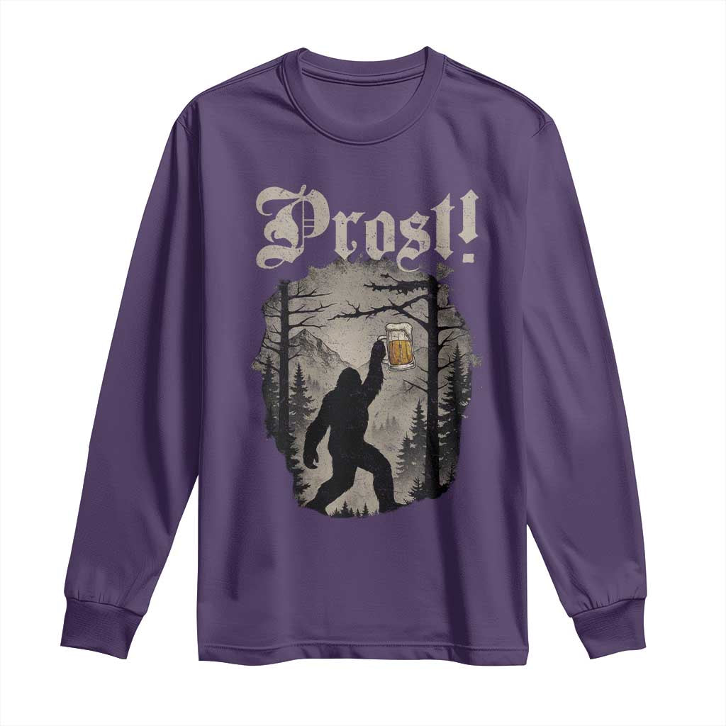 Oktoberfest Bigfoot Long Sleeve Shirt Vintage Forest Sasquatch Drinking Prost TS10 Purple Print Your Wear