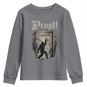 Oktoberfest Bigfoot Youth Sweatshirt Vintage Forest Sasquatch Drinking Prost TS10 Charcoal Print Your Wear
