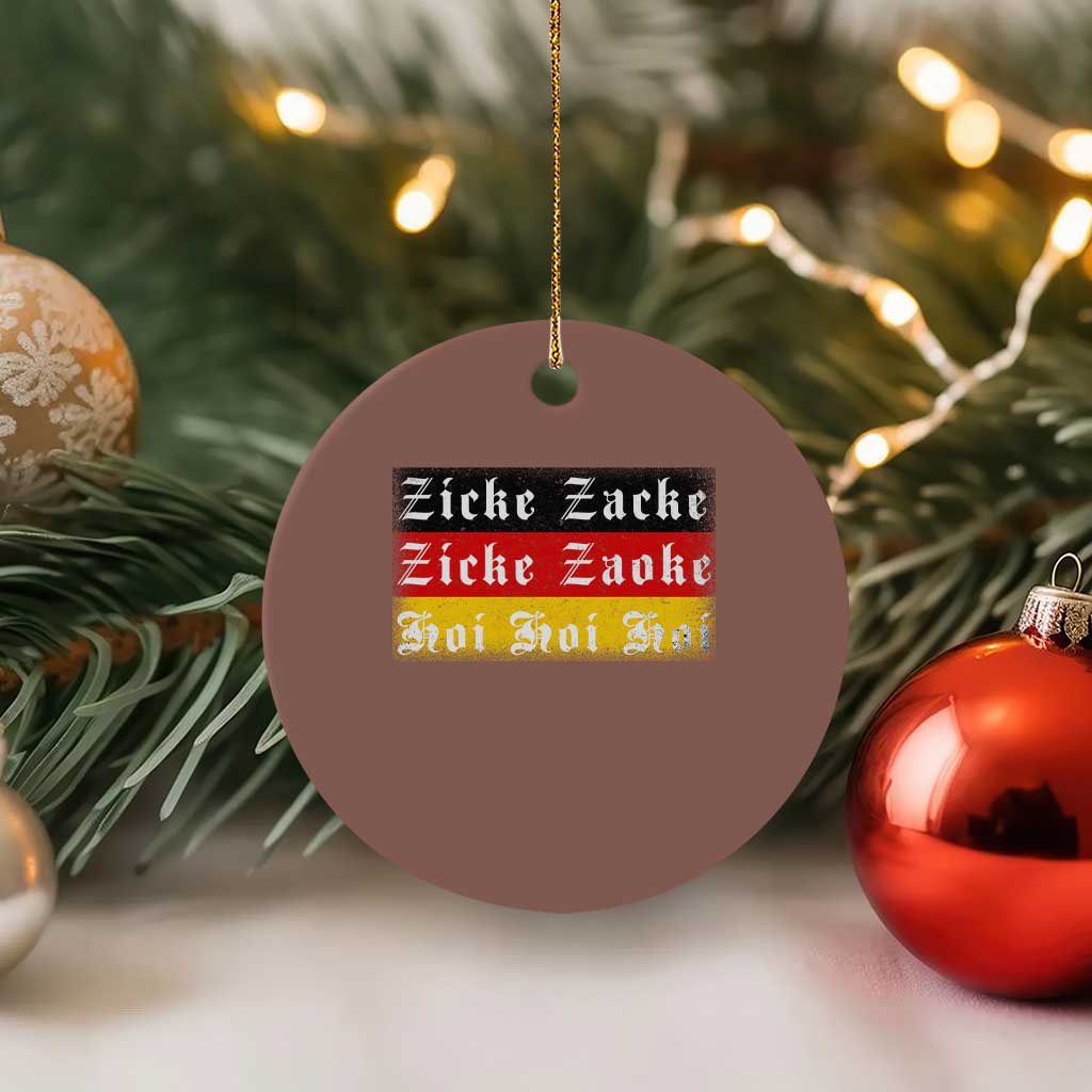 Zicke Zacke Hoi Oktoberfest Ceramic Ornament Vintage German Flag TS10 1pc Mocha Print Your Wear