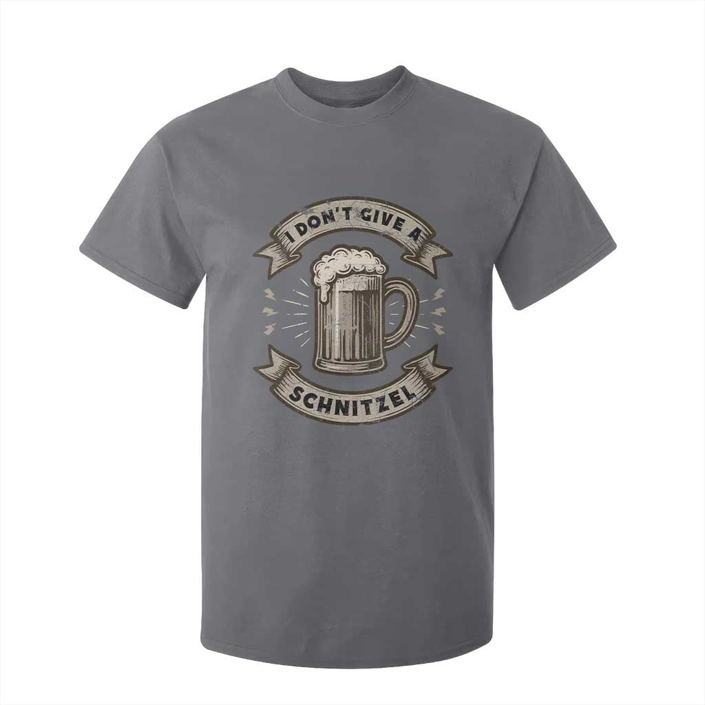 Funny Oktoberfest T Shirt For Kid I Dont Give A Schnitzel German Beer Wurst TS10 Charcoal Print Your Wear