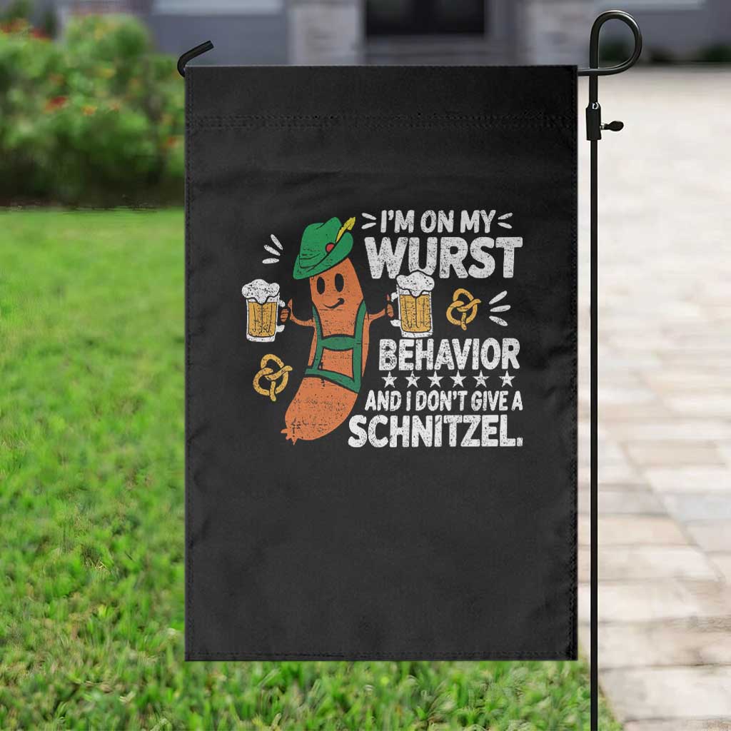 Funny Oktoberfest Garden Flag On My Wurst Behavior Sarcastic German TS10 Print Your Wear