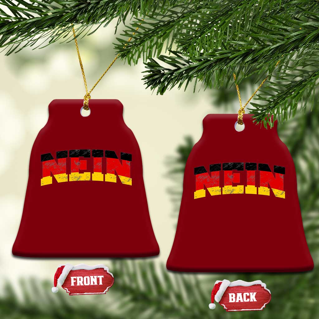 Nein Germany Ceramic Ornament No Saying Funny German Flag Oktoberfest TS10 Print Your Wear