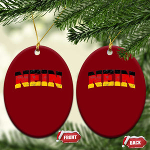 Nein Germany Ceramic Ornament No Saying Funny German Flag Oktoberfest TS10 Print Your Wear