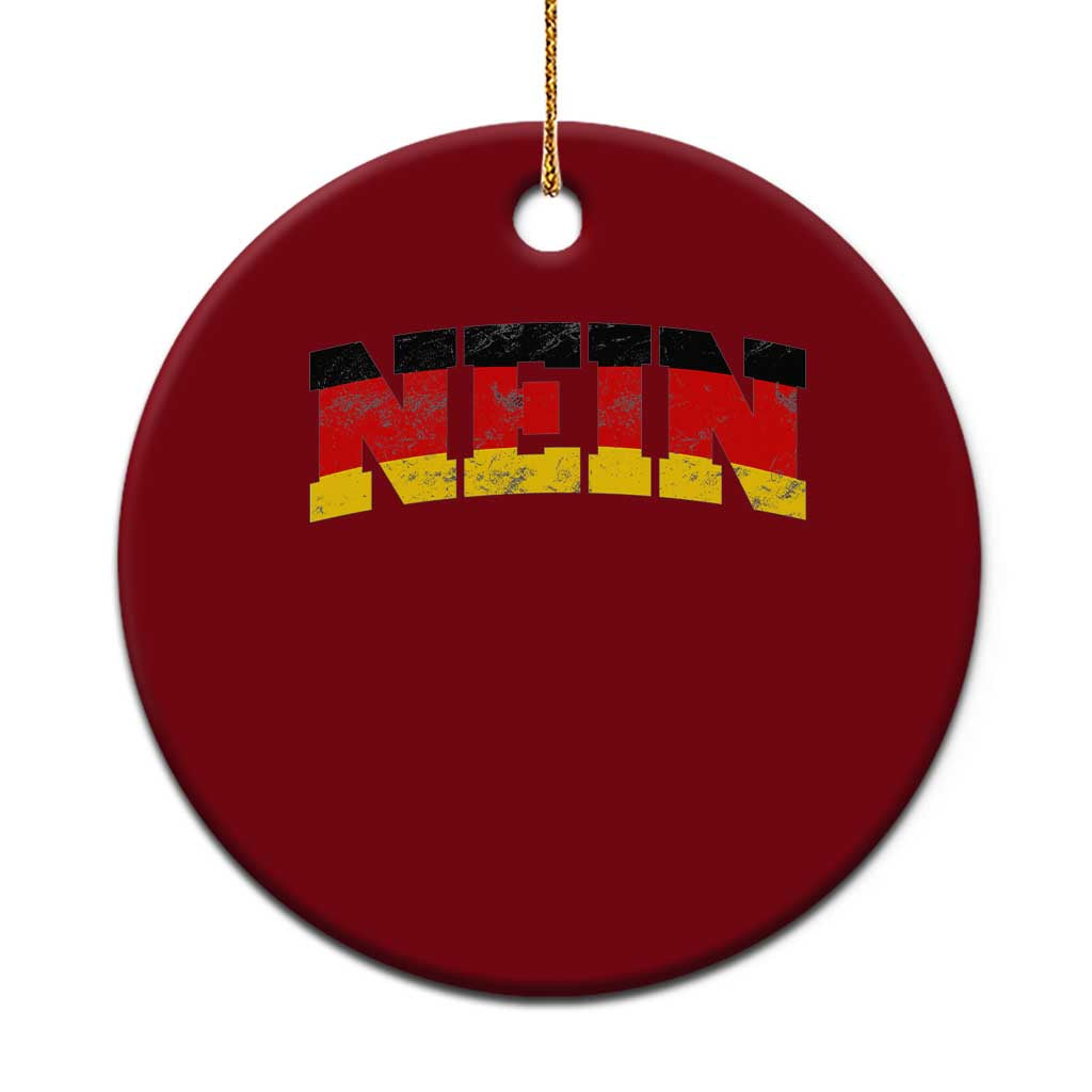 Nein Germany Ceramic Ornament No Saying Funny German Flag Oktoberfest TS10 1pc Red Print Your Wear