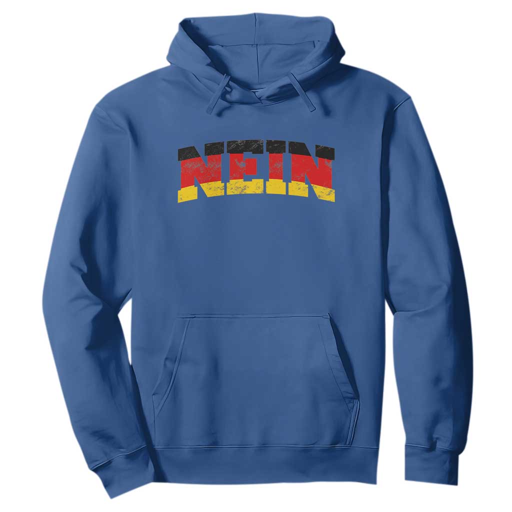 Nein Germany Hoodie No Saying Funny German Flag Oktoberfest TS10 Royal Blue Print Your Wear