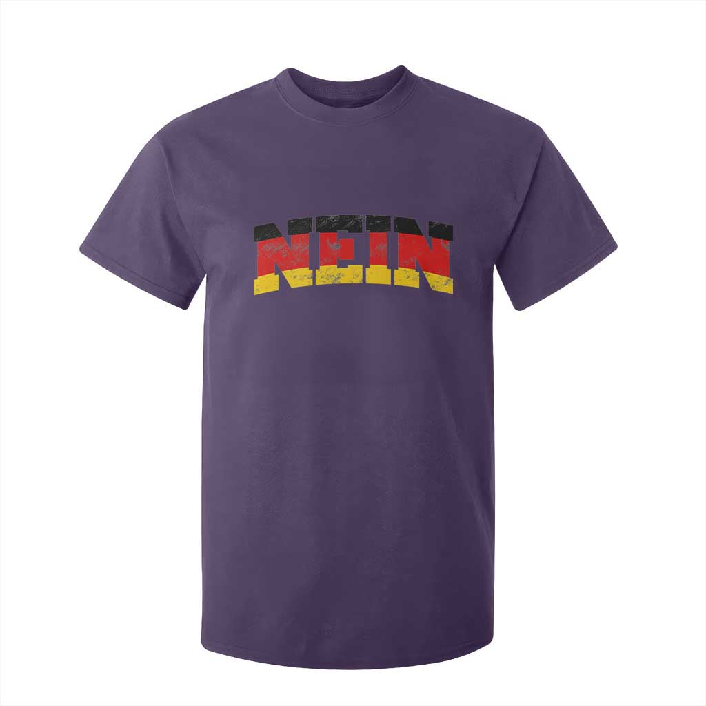 Nein Germany T Shirt For Kid No Saying Funny German Flag Oktoberfest TS10 Purple Print Your Wear