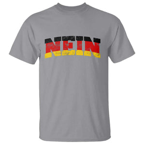 Nein Germany T Shirt No Saying Funny German Flag Oktoberfest TS10 Sport Gray Print Your Wear