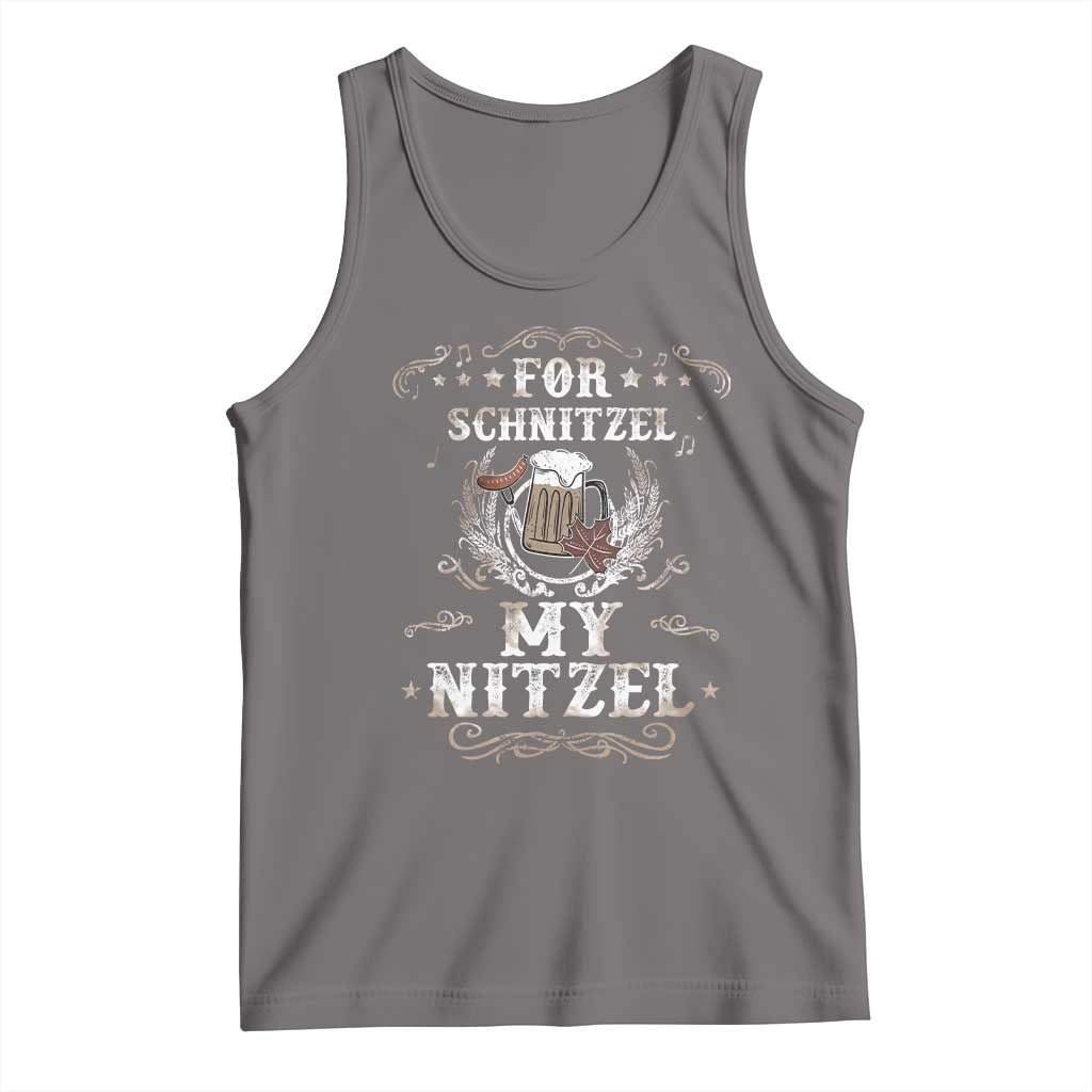 Funny Oktoberfest Tank Top For Schnitzel My Nitzel Octoberfest German Beer Wurst TS10 Deep Heather Print Your Wear