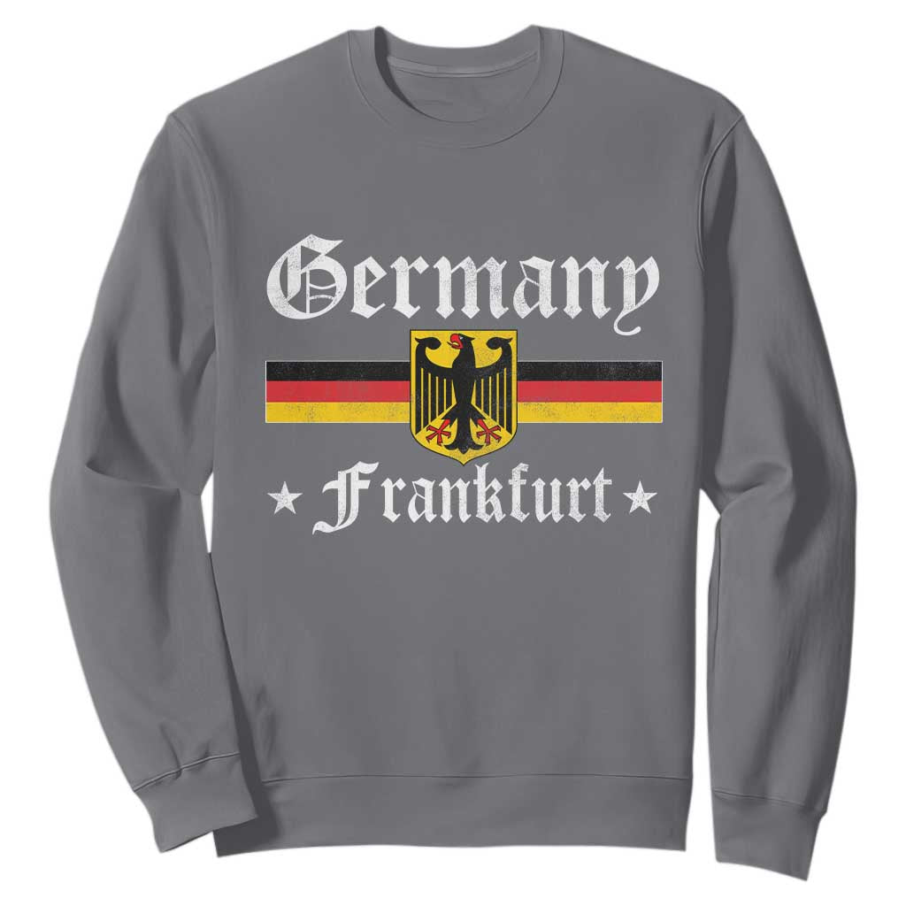 Germany Frankfurt Sweatshirt Retro Vintage German Flag Tourist Souvenir Gift TS10 Charcoal Print Your Wear