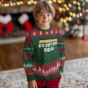 Funny German Saying Knit Sweatshirt Sarcastic Humor Meme Es Ist Mir Egal Germany Flag TS10 Christmas Print Your Wear